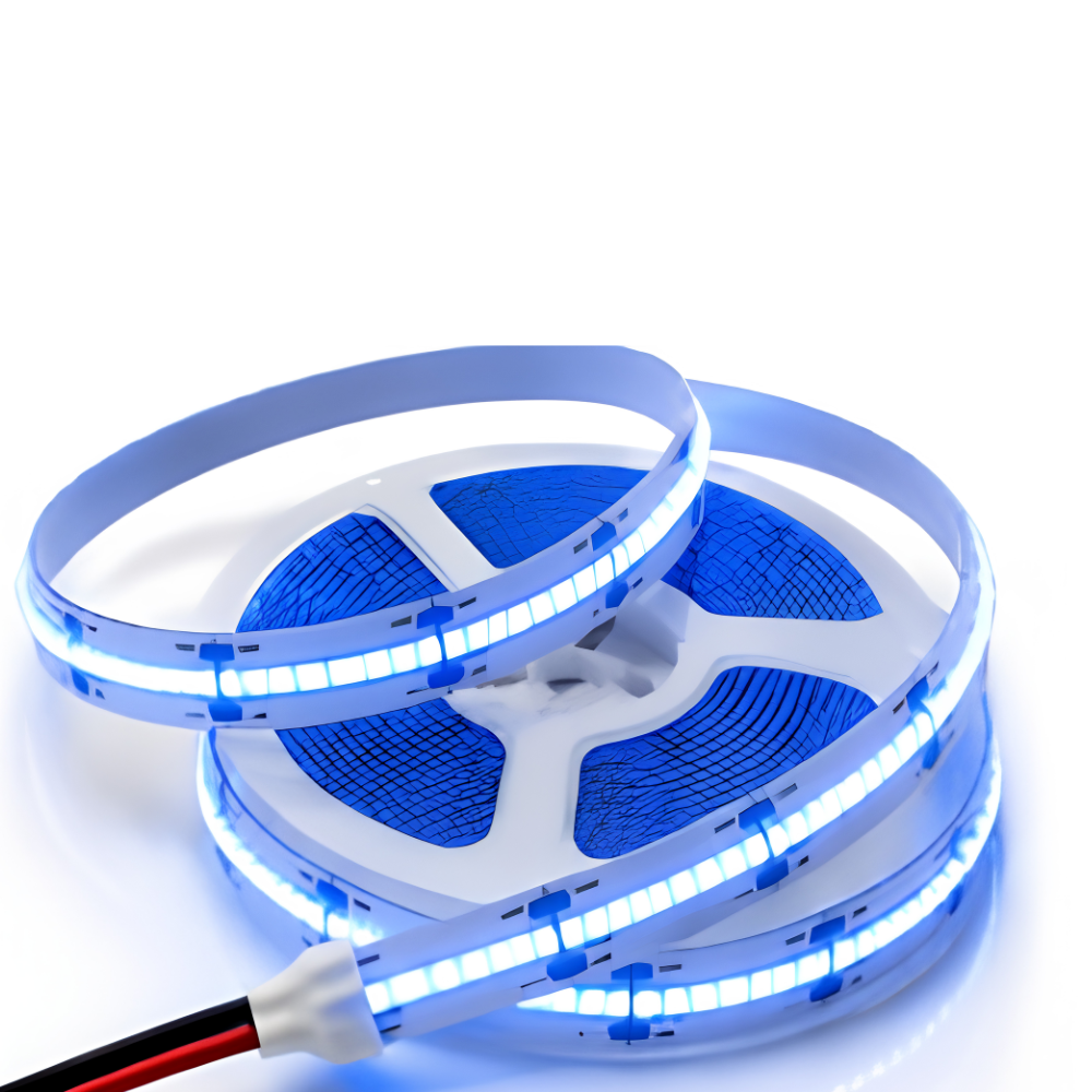 10M 24V COB LED Strip Light – 12W/Meter – 8MM – Blue